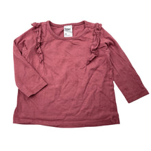Load image into Gallery viewer, Girls Anko, broderie trim cottonlong sleeve top, GUC, size 0,  