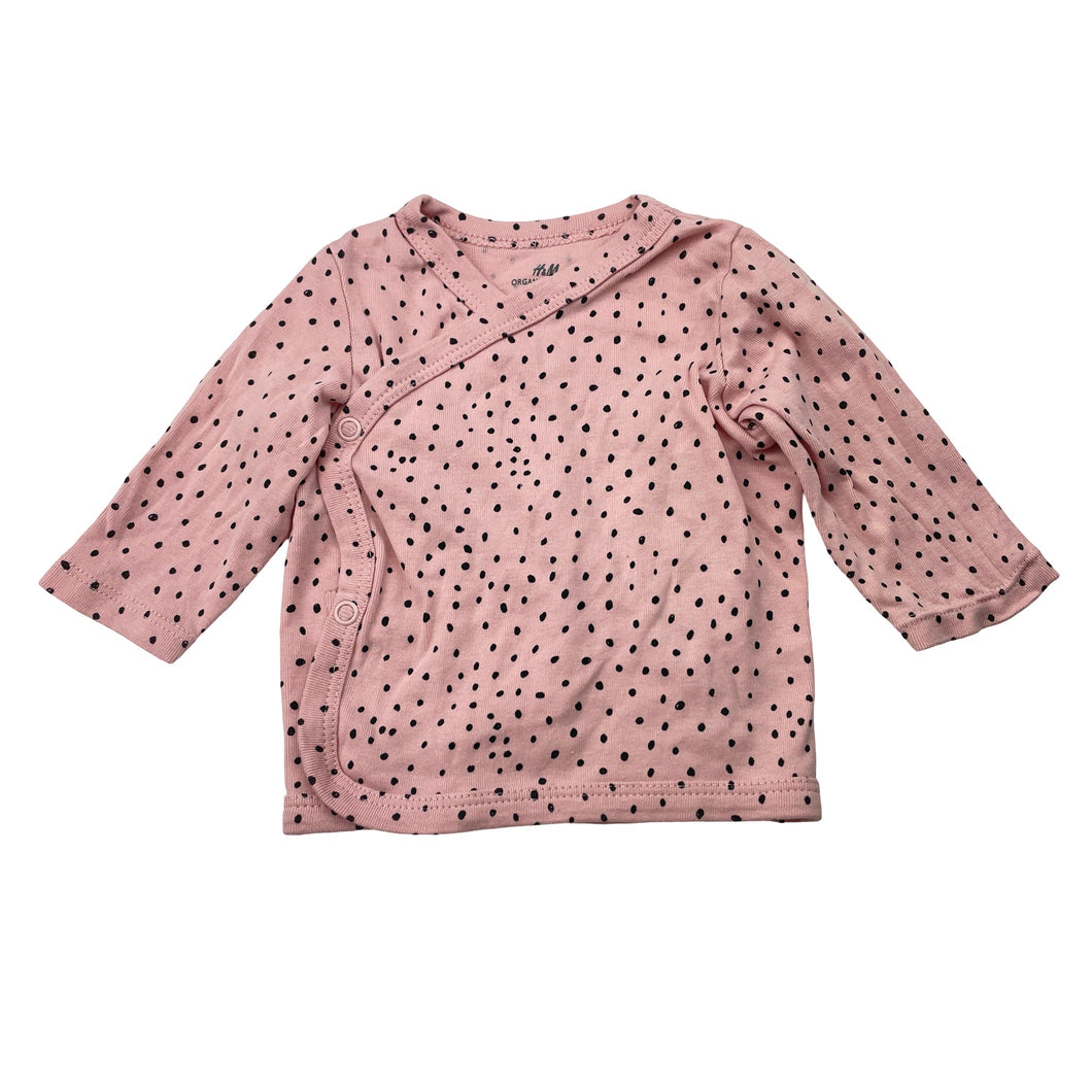 Girls H&M, organic cotton long sleeve top, EUC, size 0000,  