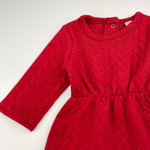 Load image into Gallery viewer, Girls PatPat, textured red romper, EUC, size 000,  