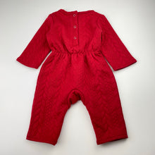 Load image into Gallery viewer, Girls PatPat, textured red romper, EUC, size 000,  