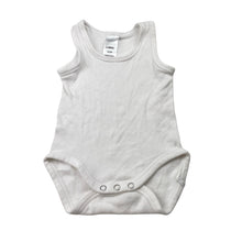 Load image into Gallery viewer, Unisex BONDS, white cotton singletsuit romper, EUC, size 000,  