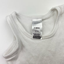 Load image into Gallery viewer, Unisex BONDS, white cotton singletsuit romper, EUC, size 000,  