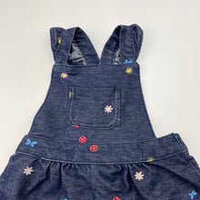 Load image into Gallery viewer, Girls Carter&#39;s, lightweight stretchy overalls dress, EUC, size 000, L: 32cm