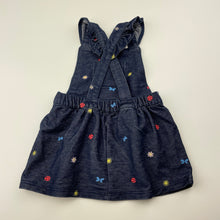 Load image into Gallery viewer, Girls Carter&#39;s, lightweight stretchy overalls dress, EUC, size 000, L: 32cm