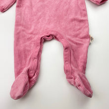 Load image into Gallery viewer, Girls Baby Berry, ribbed velour coverall / romper, EUC, size 000,  