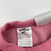 Load image into Gallery viewer, Girls Baby Berry, ribbed velour coverall / romper, EUC, size 000,  