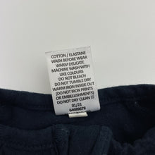 Load image into Gallery viewer, Girls Target, navy stretchy zip coverall / romper, GUC, size 000,  