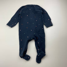 Load image into Gallery viewer, Girls Target, navy stretchy zip coverall / romper, GUC, size 000,  