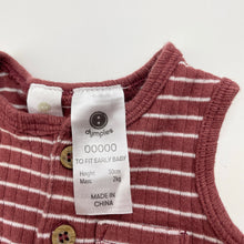 Load image into Gallery viewer, Unisex Dymples, ribbed cotton summer romper, EUC, size 00000,  