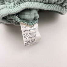 Load image into Gallery viewer, Girls green, ruffle romper, EUC, size 0000,  