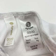 Load image into Gallery viewer, Unisex Dymples, cotton bodysuit / romper, EUC, size 0000,  