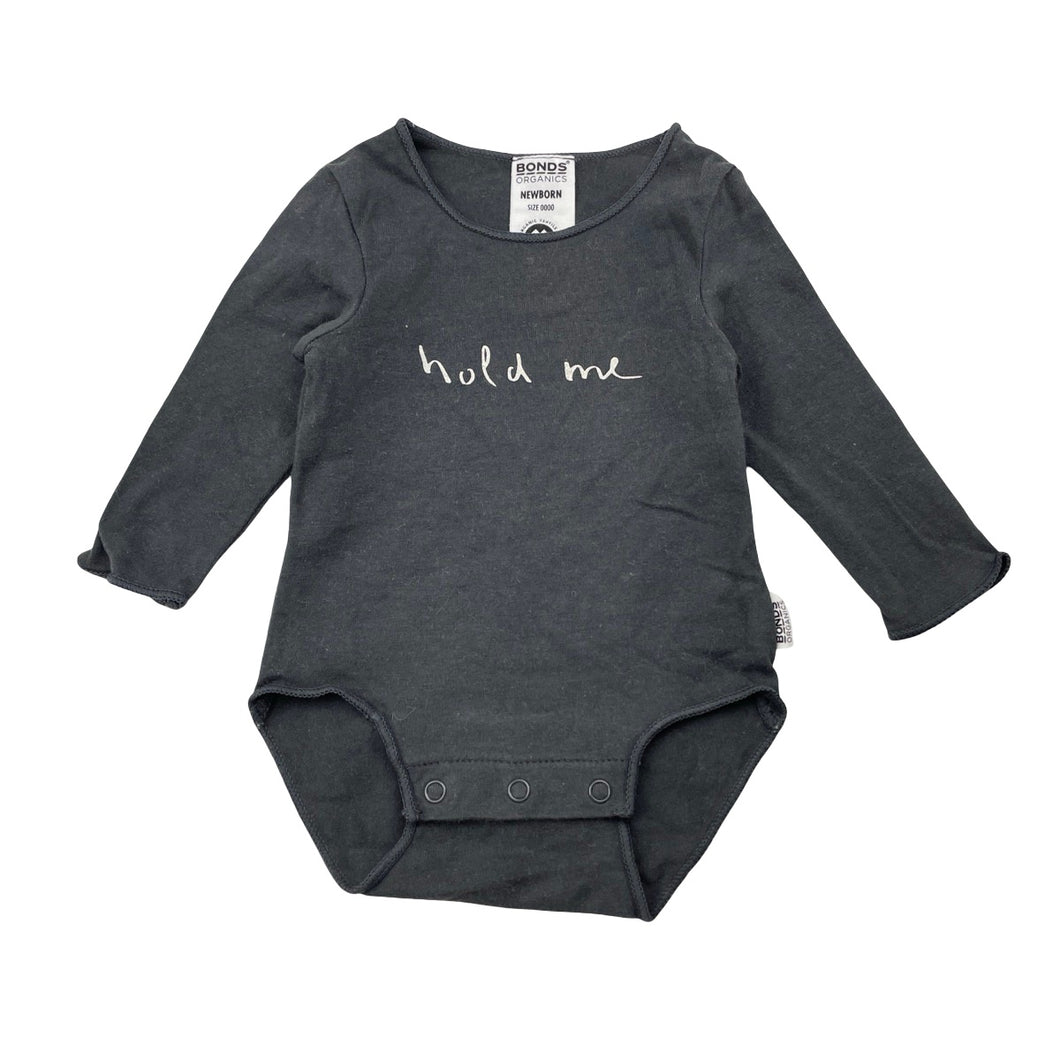 Unisex BONDS, ORGANICS bodysuit / romper, EUC, size 0000,  