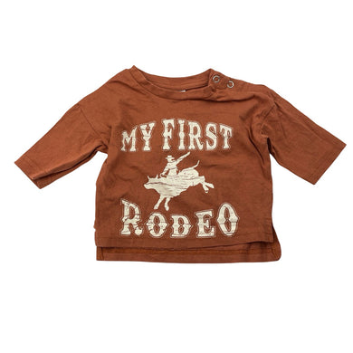 Unisex Baby Berry, cotton long sleeve top, rodeo, EUC, size 0000,  