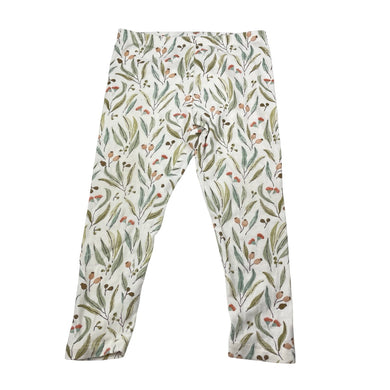 Girls Target, organic cotton blend leggings, inside leg: 30cm, FUC, size 2,  