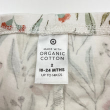 Load image into Gallery viewer, Girls Target, organic cotton blend leggings, inside leg: 30cm, FUC, size 2,  