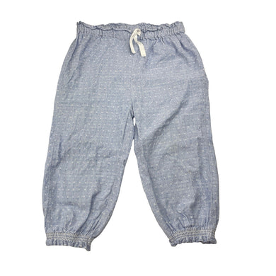 Girls Anko, lightweight cotton pants, elasticated, inside leg: 27cm, GUC, size 2,  