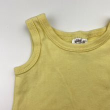Load image into Gallery viewer, Unisex Baby Berry, yellow cotton singletsuit romper, EUC, size 000,  