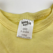 Load image into Gallery viewer, Unisex Baby Berry, yellow cotton singletsuit romper, EUC, size 000,  