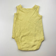 Load image into Gallery viewer, Unisex Baby Berry, yellow cotton singletsuit romper, EUC, size 000,  