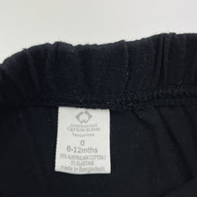 Load image into Gallery viewer, Unisex Favourites, black stretchy leggings / bottoms, EUC, size 0,  