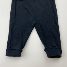 Load image into Gallery viewer, Unisex Dymples, black cotton leggings / bottoms, EUC, size 000,  
