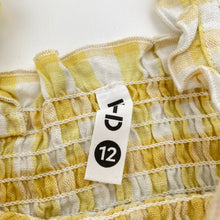 Load image into Gallery viewer, Girls KID, shirred linen / viscose summer top, EUC, size 12,  