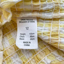 Load image into Gallery viewer, Girls KID, shirred linen / viscose summer top, EUC, size 12,  