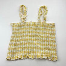 Load image into Gallery viewer, Girls KID, shirred linen / viscose summer top, EUC, size 12,  