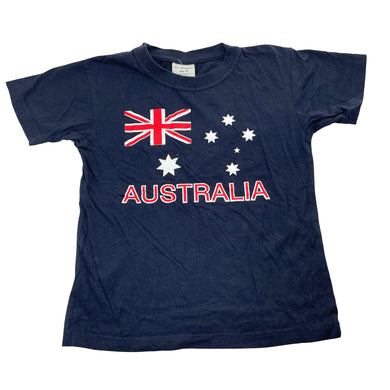 Unisex Oz Designs, navy cotton tee / top, Australia, EUC, size 10,  