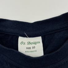 Load image into Gallery viewer, Unisex Oz Designs, navy cotton tee / top, Australia, EUC, size 10,  