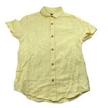Load image into Gallery viewer, Boys Next, yellow linen / cotton short sleeve shirt, EUC, size 9,  