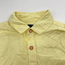 Load image into Gallery viewer, Boys Next, yellow linen / cotton short sleeve shirt, EUC, size 9,  