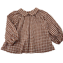 Load image into Gallery viewer, Girls Atree, checked long sleeve blouse (Korean size 7), GUC, size 4-5,  