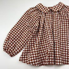 Load image into Gallery viewer, Girls Atree, checked long sleeve blouse (Korean size 7), GUC, size 4-5,  