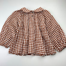 Load image into Gallery viewer, Girls Atree, checked long sleeve blouse (Korean size 7), GUC, size 4-5,  