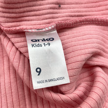 Load image into Gallery viewer, Girls Anko, ribbed, soft feel long sleeve top, NEW, size 9,  