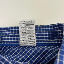 Load image into Gallery viewer, Boys Target, blue check cotton long sleeve shirt, EUC, size 9,  