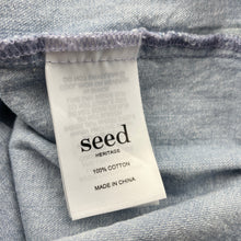 Load image into Gallery viewer, Girls Seed, chambray cotton long sleeve shirt, poppers, GUC, size 6,  