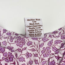 Load image into Gallery viewer, Girls Rikshaw Design, lightweight floral cotton top (no waist tie), FUC, size 4,  