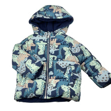 Load image into Gallery viewer, Boys Dymples, fleece-lined puffer jacket / coat, dinosaurs, EUC, size 2,  