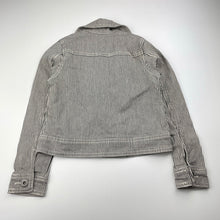 Load image into Gallery viewer, Girls George, striped stretch denim jacket, EUC, size 5-6,  