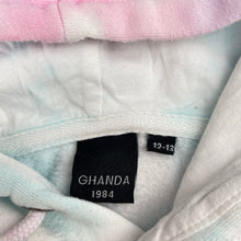 Load image into Gallery viewer, Girls GHANDA, tie-dyed cotton hoodie sweater, GUC, size 12-13,  