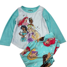 Load image into Gallery viewer, Girls Disney, Princess lightweight fleece pyjamas (small mark back right sleeve), FUC, size 4,  