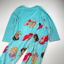 Load image into Gallery viewer, Girls Disney, Princess lightweight fleece pyjamas (small mark back right sleeve), FUC, size 4,  