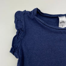 Load image into Gallery viewer, Girls Miss Understood, navy cotton / viscose top, GUC, size 7,  