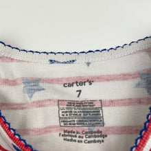Load image into Gallery viewer, Girls Carter&#39;s, cotton pyjama tee / top, FUC, size 7,  