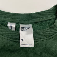 Load image into Gallery viewer, Unisex Anko, green fleece-lined school sweater / jumper, FUC, size 7,  
