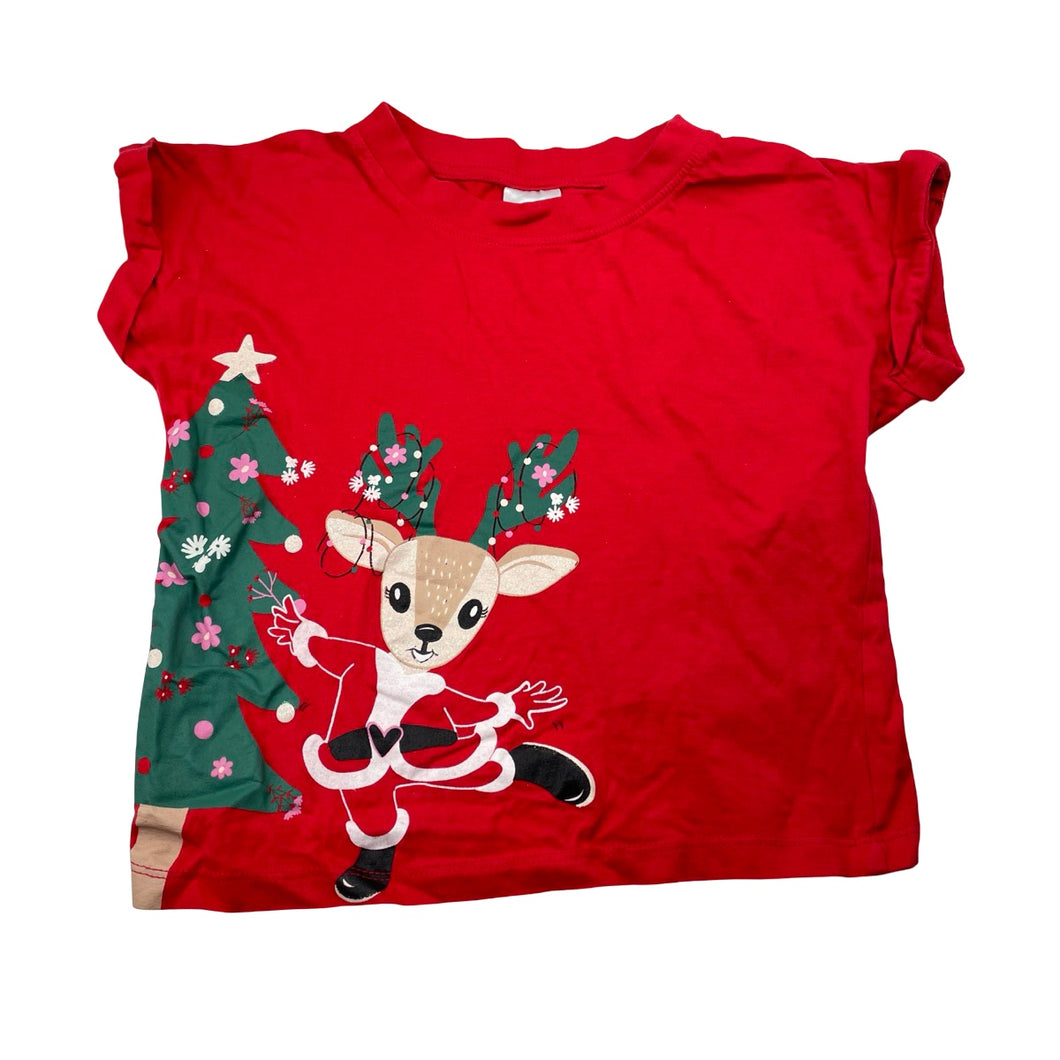 Girls B&L, cotton Christmas tee / top, GUC, size 6,  