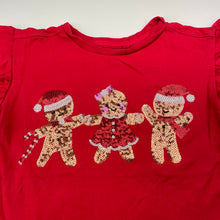 Load image into Gallery viewer, Girls Anko, cotton Christmas tee / top, sequins, EUC, size 6,  