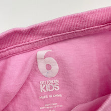 Load image into Gallery viewer, Girls Cotton On, embroidered cotton tee / top, EUC, size 6,  